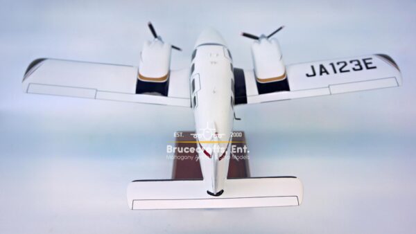 Model of Piper PA-34 Seneca with detailed craftsmanship.